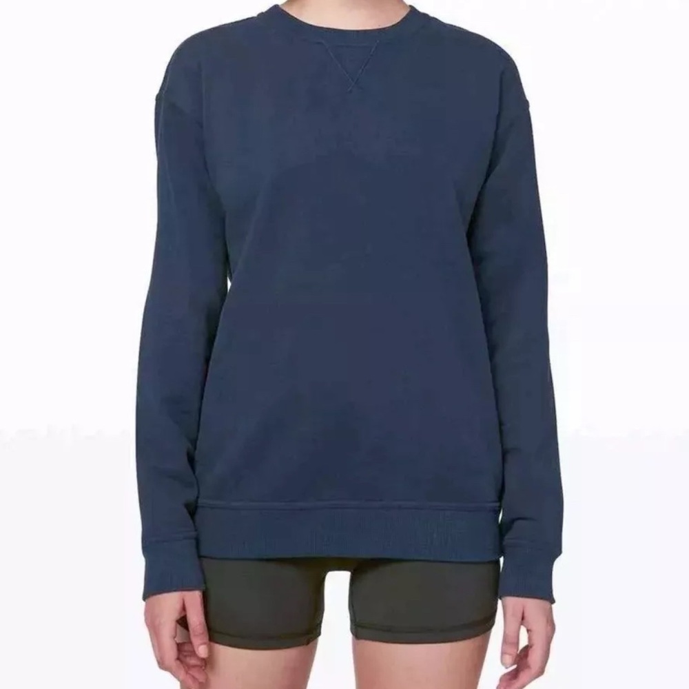 Lululemon All Yours Crew Sweatshirt Navy Size 10